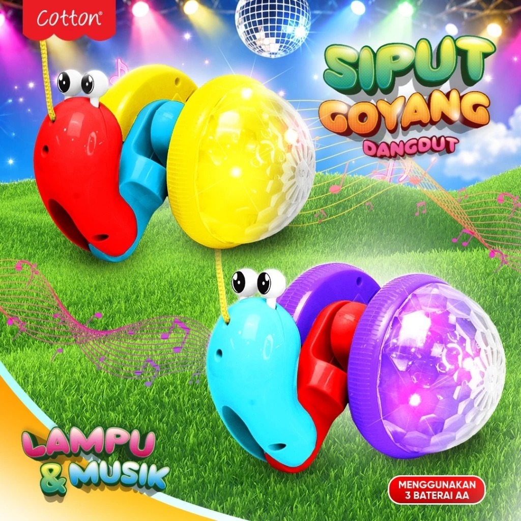 Cotton Siput Goyang Dangdut - Mainan Anak Tarik Siput Goyang Viral
