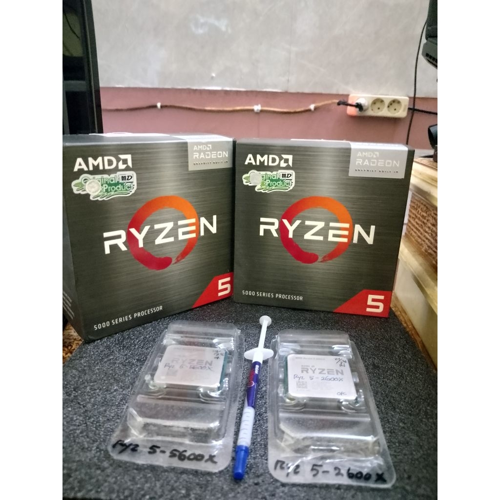 Amd Ryzen 5 2600X & 2600 fullset garansi 1Bulan