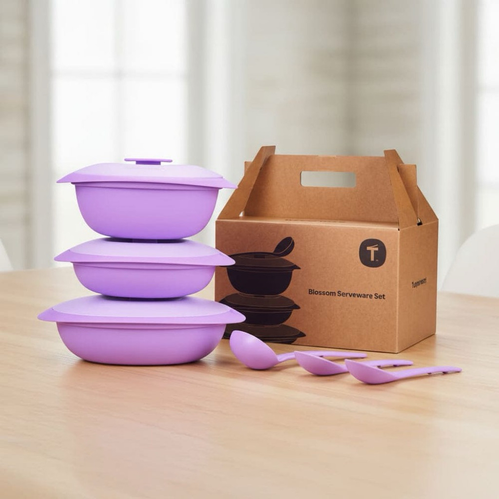 Blossom set tupperware ( malay )
