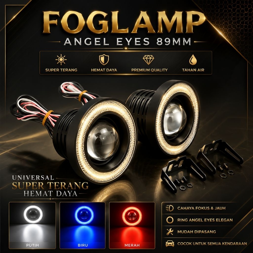 Lampu Kabut Foglamp LED Eagle Eyes 89mm 12 Volt Universal Mobil Avanza Xenia Agya Sigra Dll
