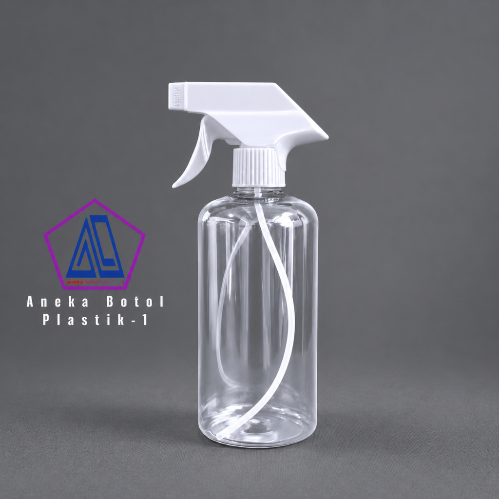 Botol Spray 500ml Kispray Bening - Botol Kispray Kosong 500ml Br Tutup Putih