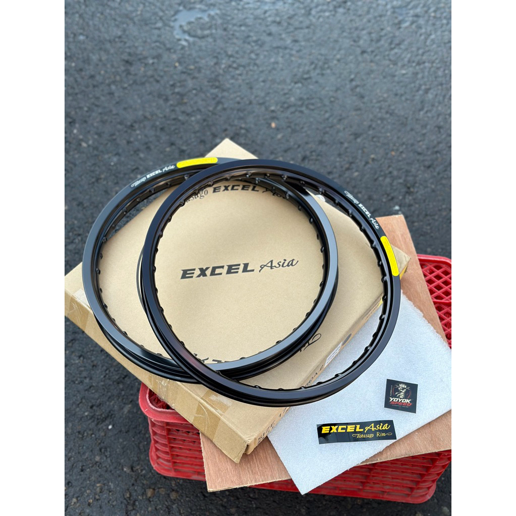VELG TK EXCEL HITAM RING 17 140/160 LINGKARAN VELG TAKASAGO EXCEL ASIA HITAM BLACK