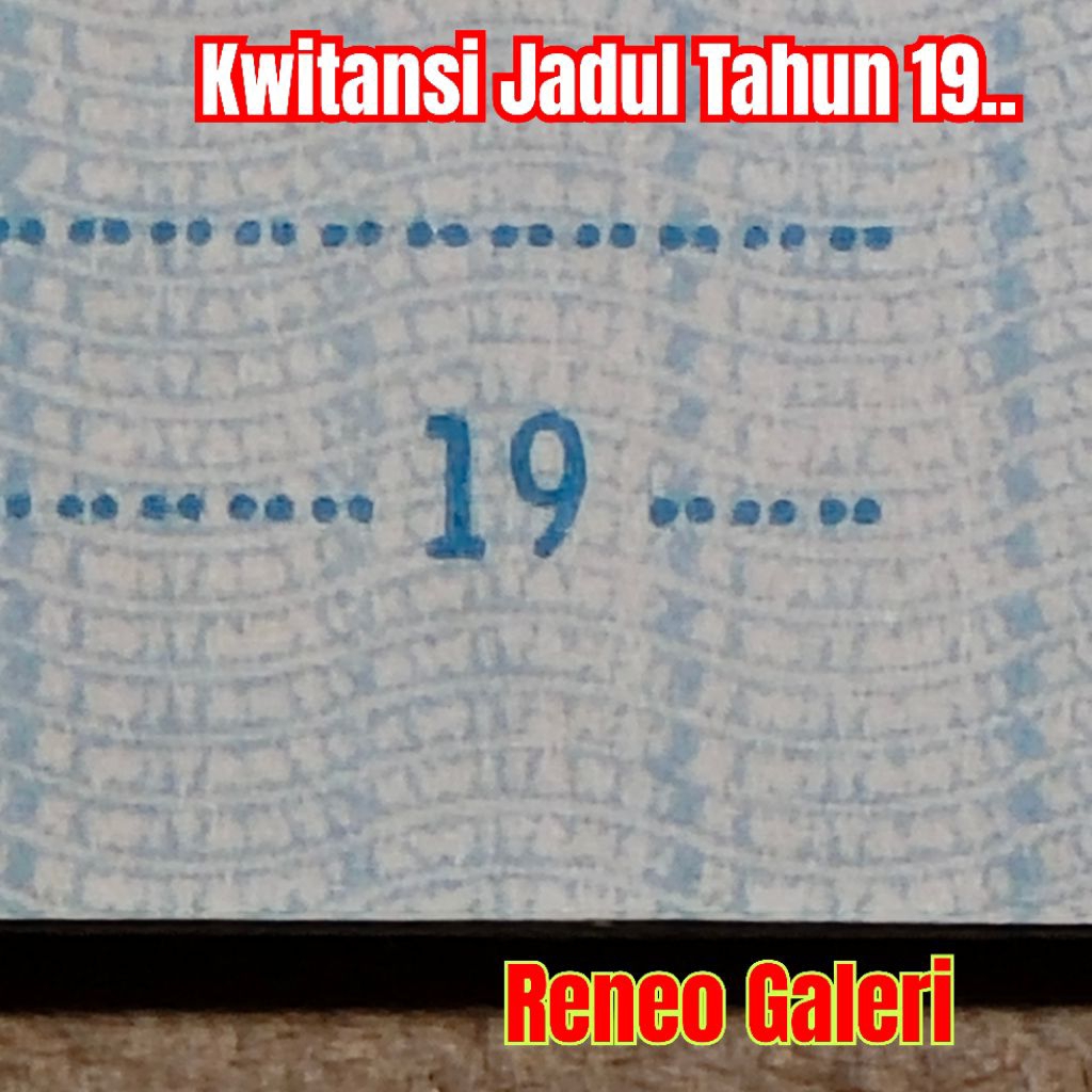 Kuitansi Cap 19xx Kwitansi Label 19.. merk Menara jaman dulu tahun 90an lama 1990 1991 1992 1993 199