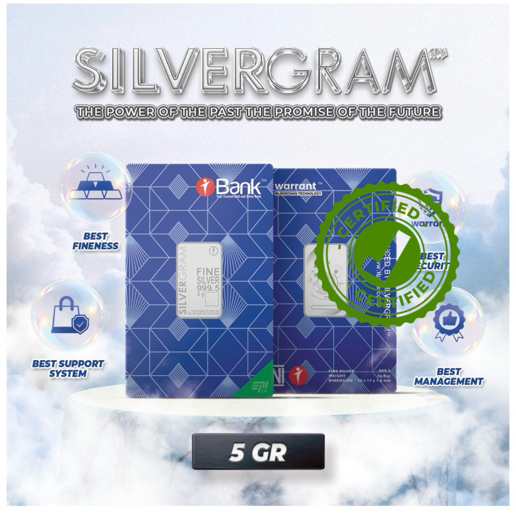 SilverGram 5 gram - Perak 999,5 batangan 5 gram
