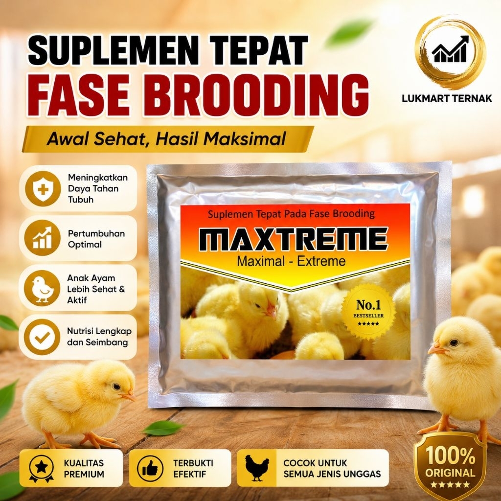 Suplemen Brooding MAXTREME/Obat Ayam/Vitamin Ayam/Vitamin Penggemukan