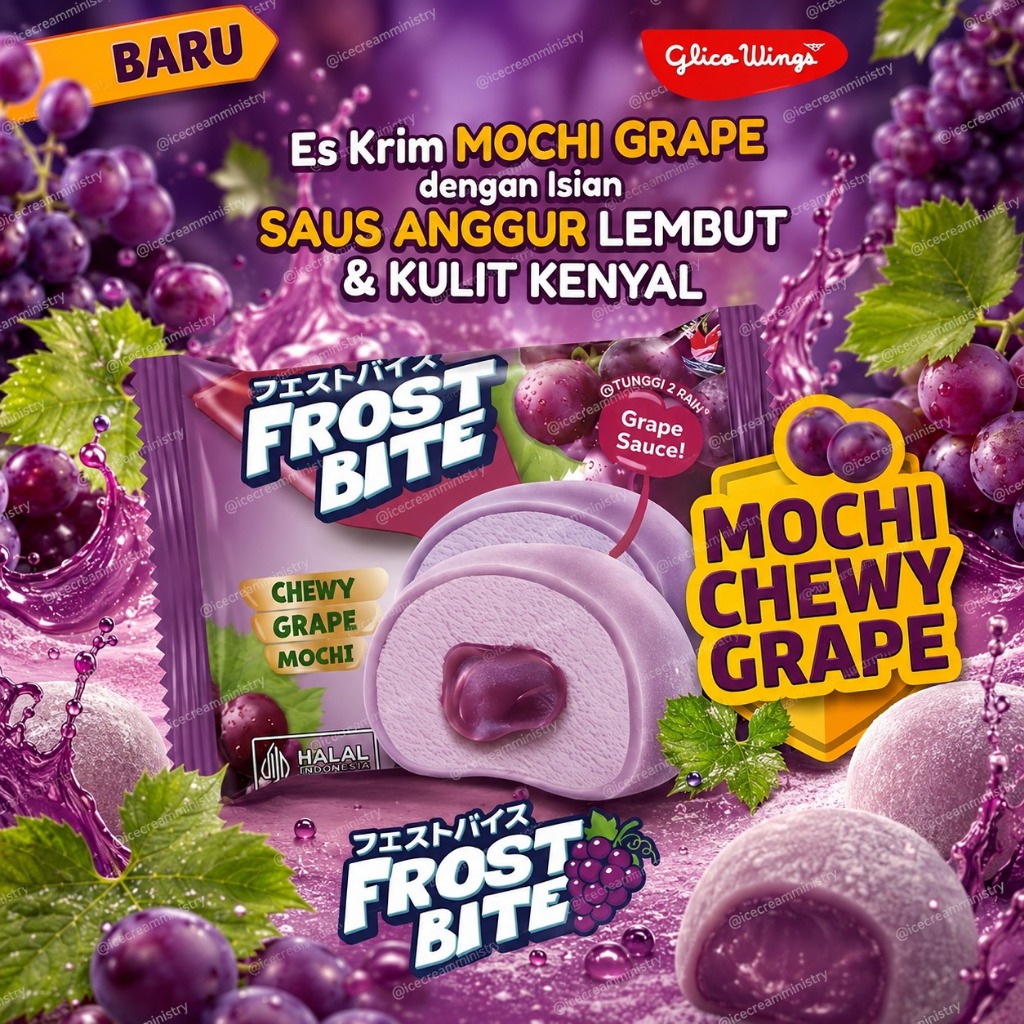 Glico Frost Bite Mochi Grape / Anggur