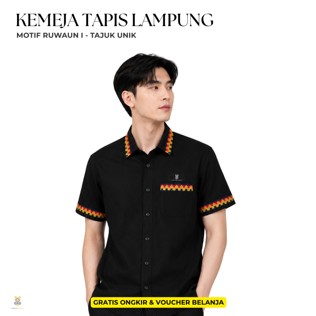 LAMPUNG ETHNICA OFFICIAL - KEMEJA FORMAL PRIA SULAM TAPIS LAMPUNG - MIGO UNIK - KEMEJA TAPIS TAPIS L