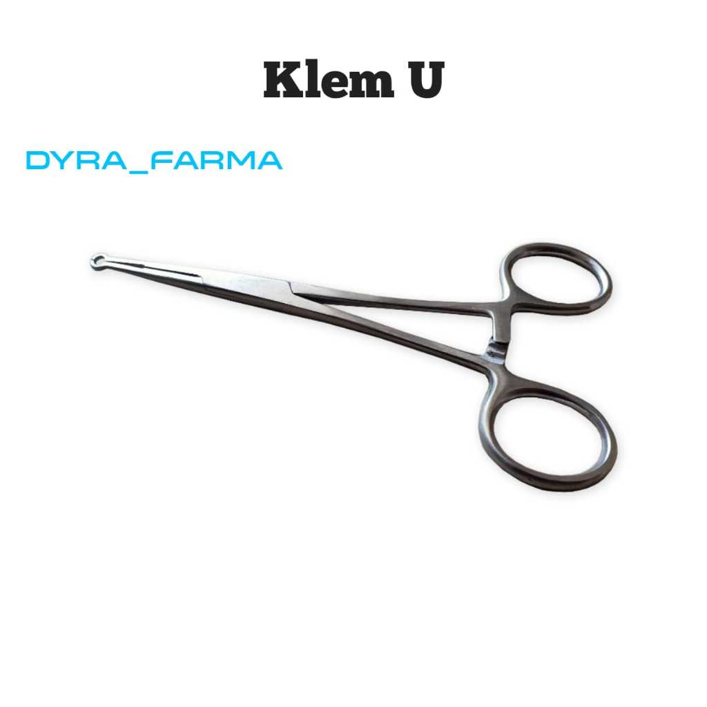 Klem U 14cm / Klem Implan / Klamp Implant 14 cm Stainless Steel