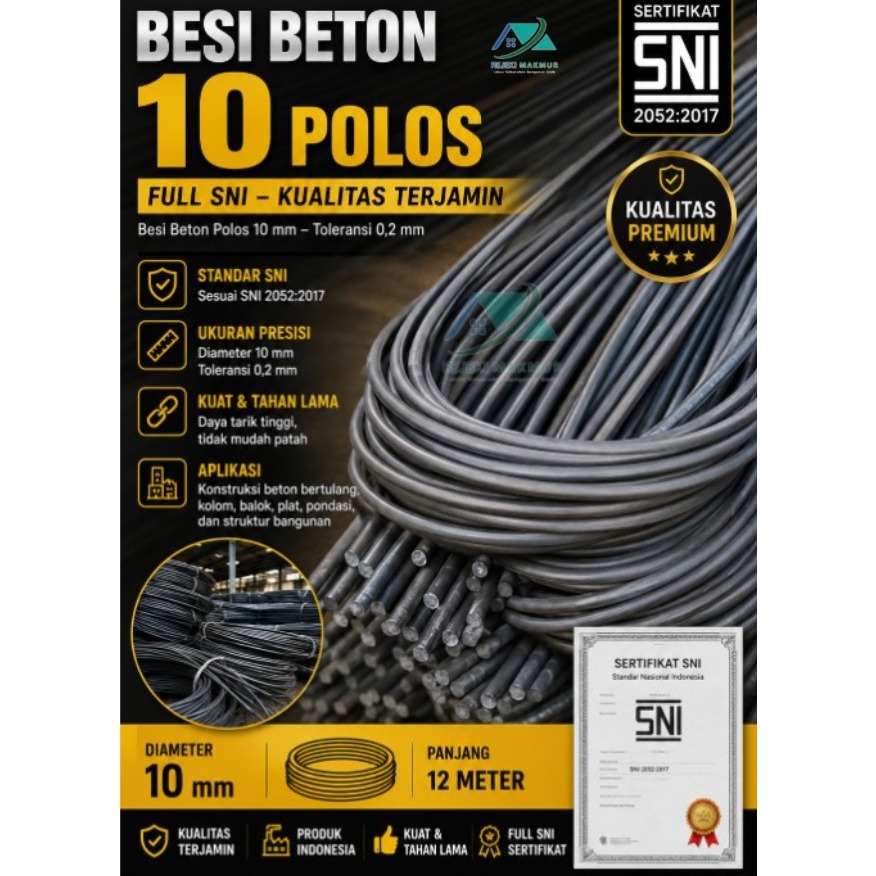 Besi Beton 10mm full SNI / Besi behel 10 mm SNI