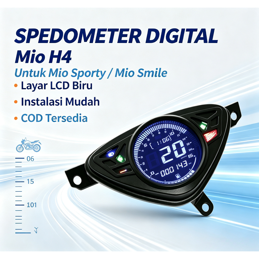 [COD]Mio Smile Speedometer H4 Yamaha Odometer Digital LED LCD|Speedometer Mio Digital Speedometer Mi