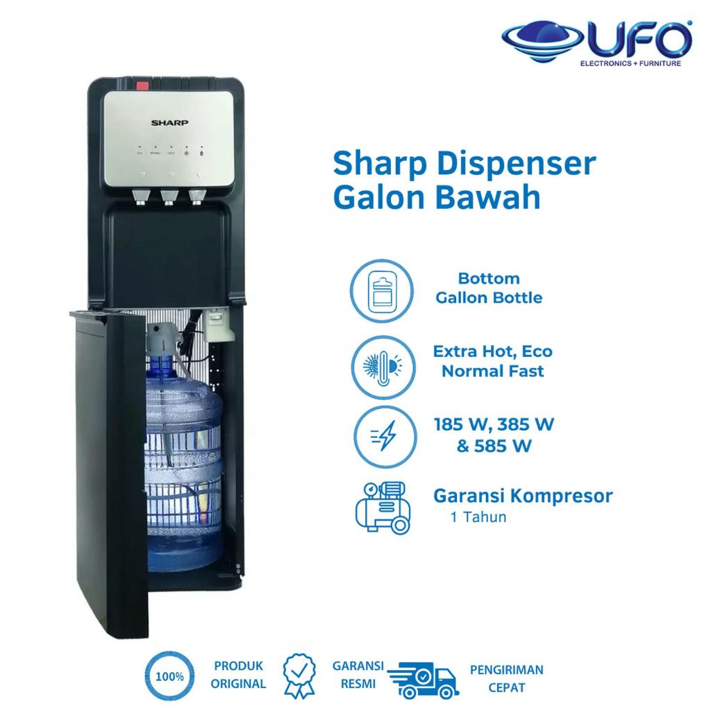 Sharp Water Dispenser SWD82EHL-PB Bottom Galon SWD-82EHL