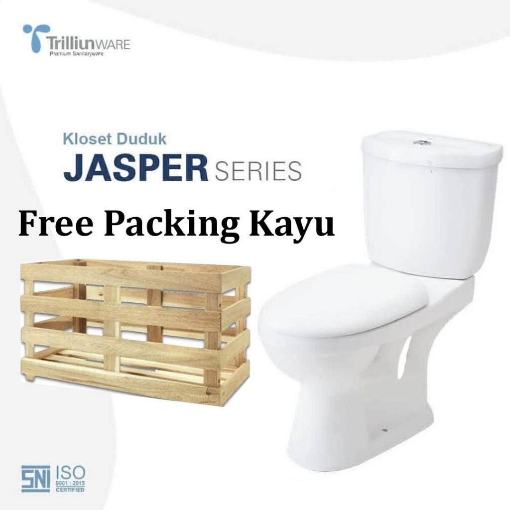 Kloset Duduk TRILLIUN WARE Jasper Series Dual Flush System Flushing Wash Down