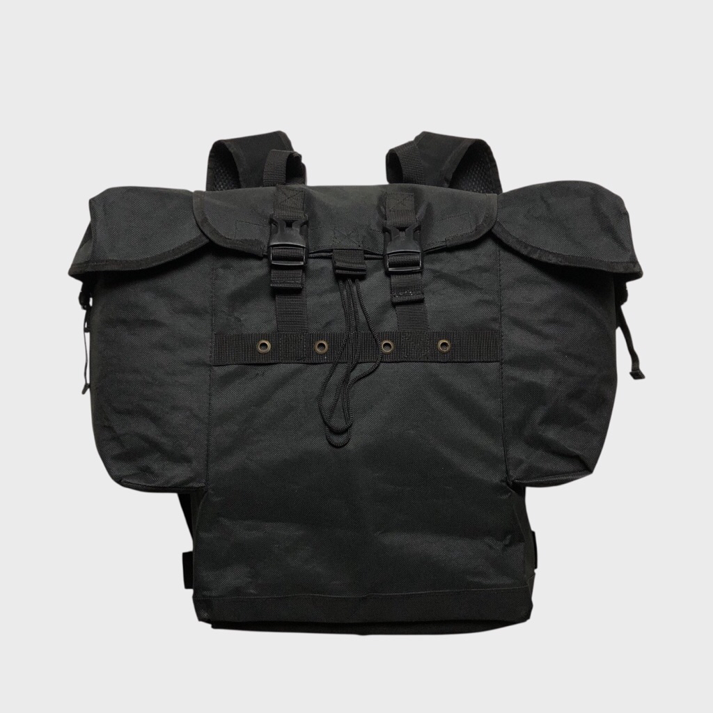 Vintage S.C.D.F-S.A.F Military Field Pack Rucksack Bushcraft Backpack Black