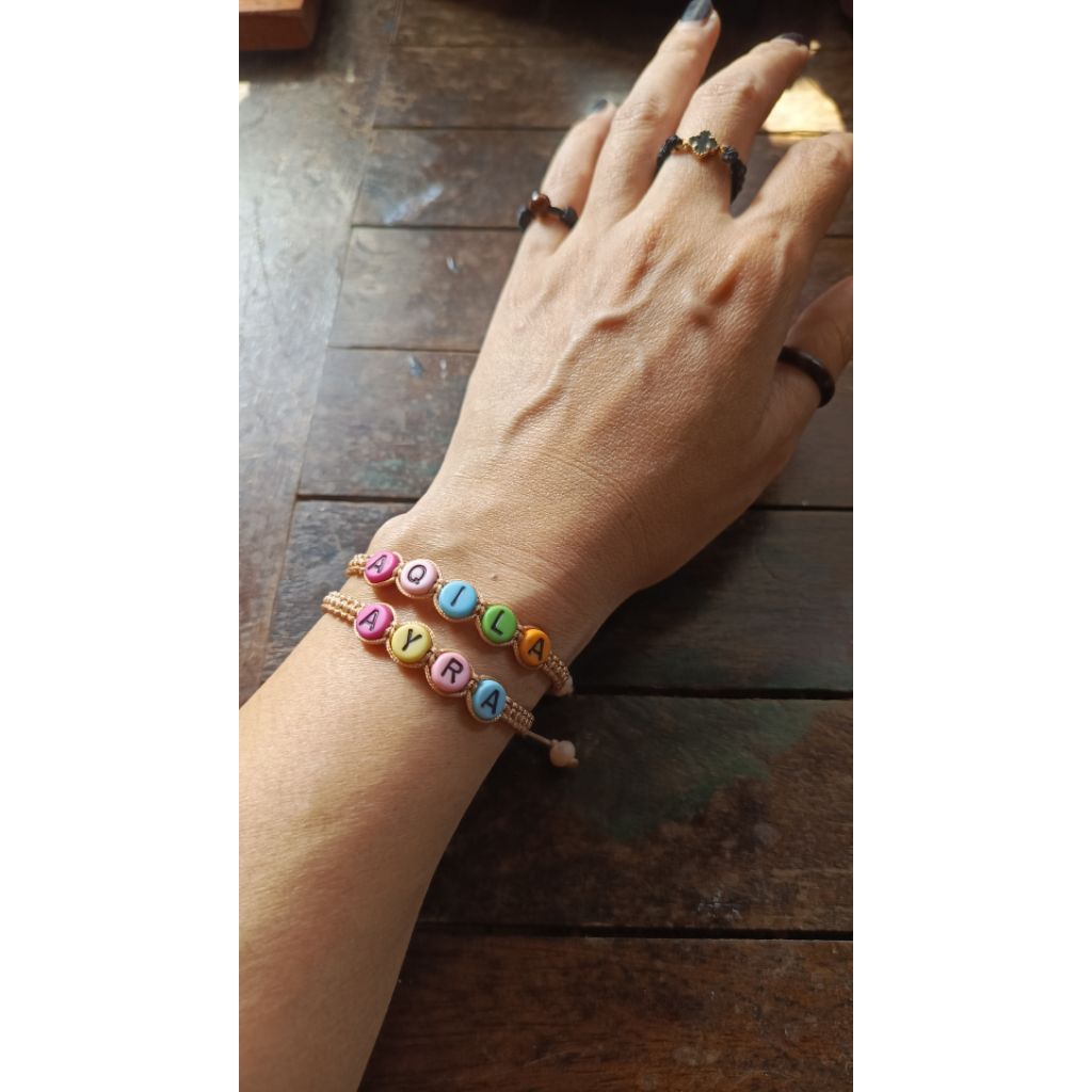 Lyna Waterproof-Bracelet|Gelang tali nama anak