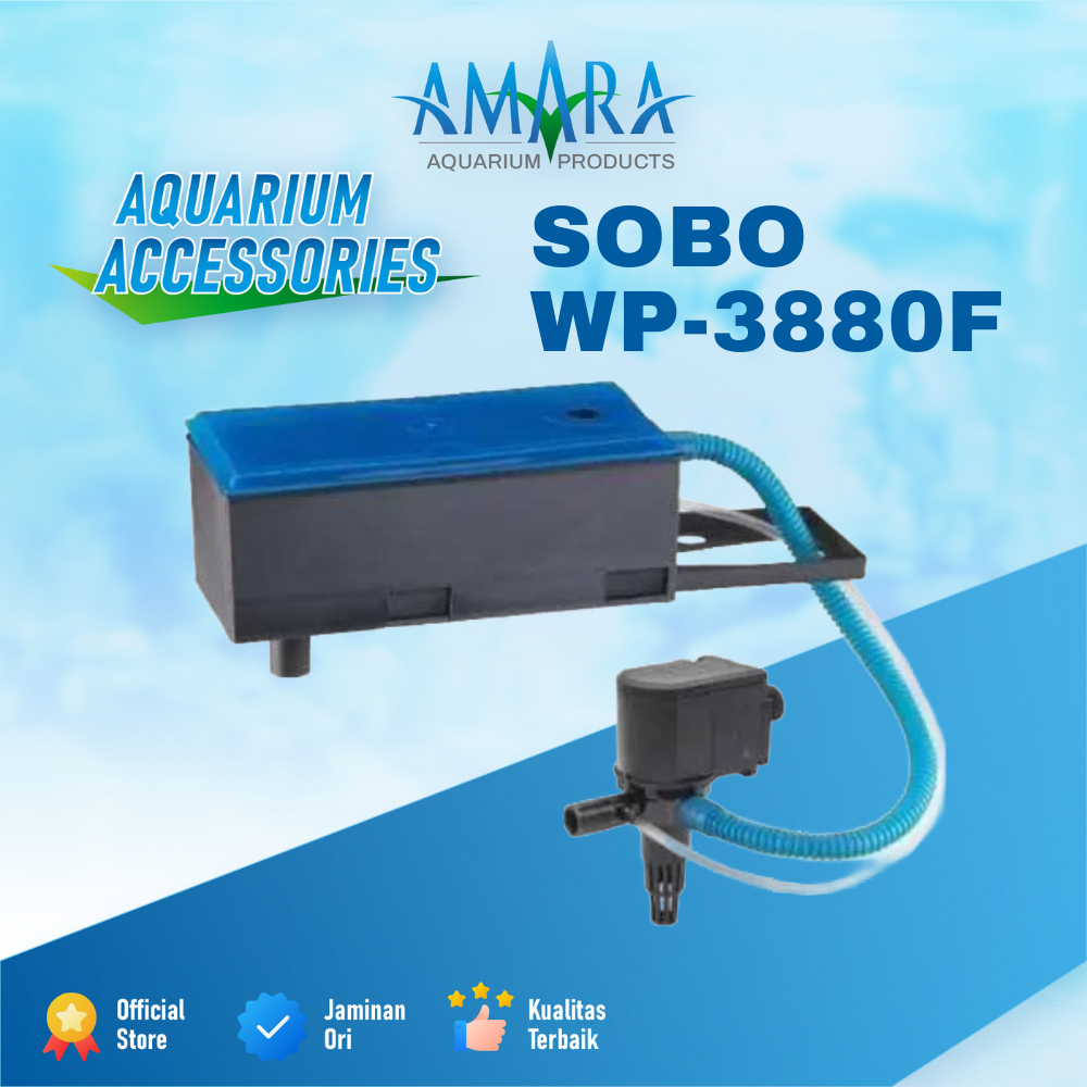 SOBO WP 3880 F Aquarium Top Box Filter Set Power Head / Filter Aquarium Set Pump / Mesin Box Filter 