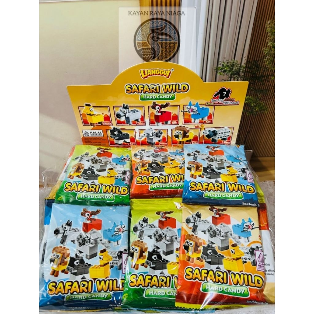 [Lianggui] Hard Candy Permen Mainan Block Safari Wild / Mecha Swat BPOM - Permen Rasa Buah Isian Blo