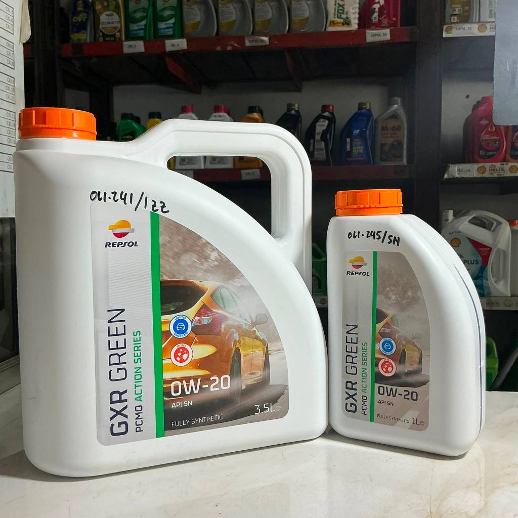 Oli Mesin Repsol GXR Green Sae 0w-20 Pelumas Kendaraan Mobil LCGC Fully Synthetic Engine Oil 1L 3.5L