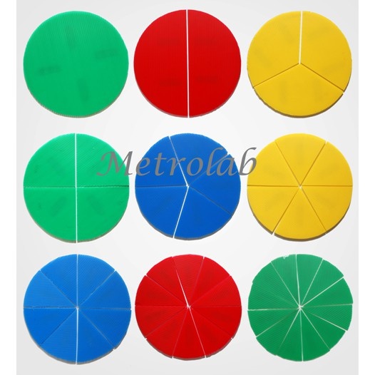 Blok Pecahan Klasikal - Alat Peraga Matematika