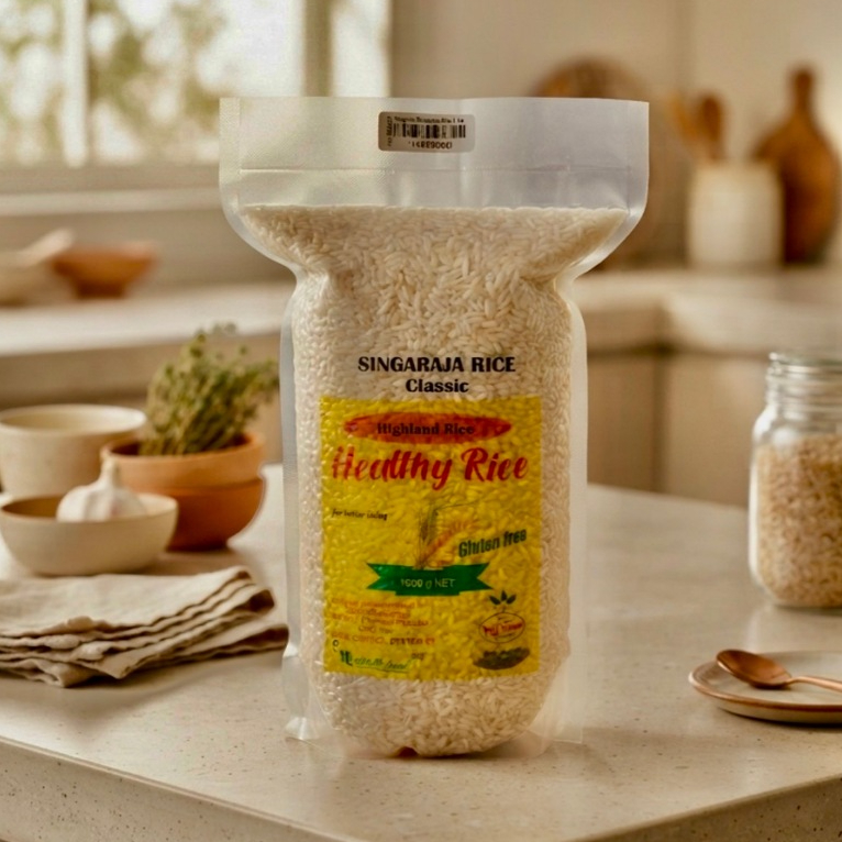 BALI BUDA Organic Singaraja Rice 1kg | Beras Organik Singaraja | Organic Rice Premium | Beras Sehat 