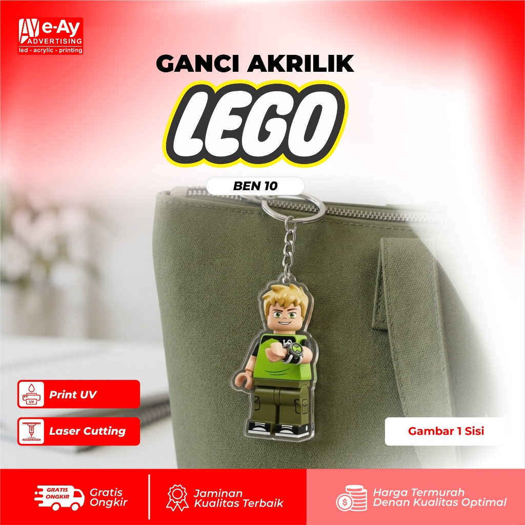 MURAH Premium Acrylic Keychain Tahan lama – GANCI AKRILIK LEGO X BEN 10 | eayadvertising