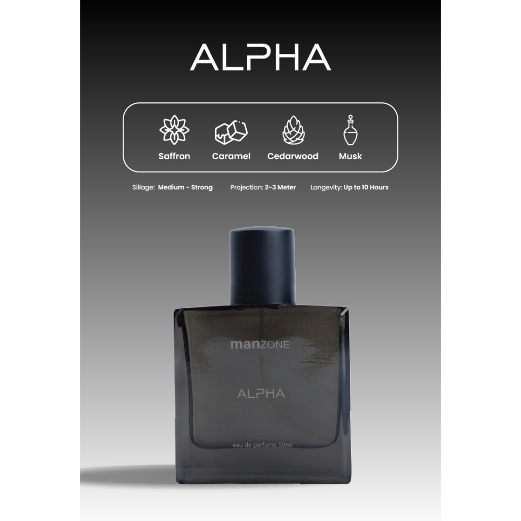 MANZONE - Parfum (EDP) Alpha 50ml - Blue