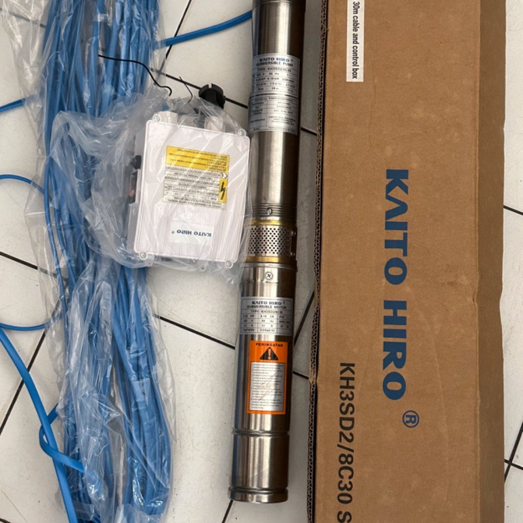 Pompa Submersible Kaito Hiro 0,25 HP 3inch + Kabel