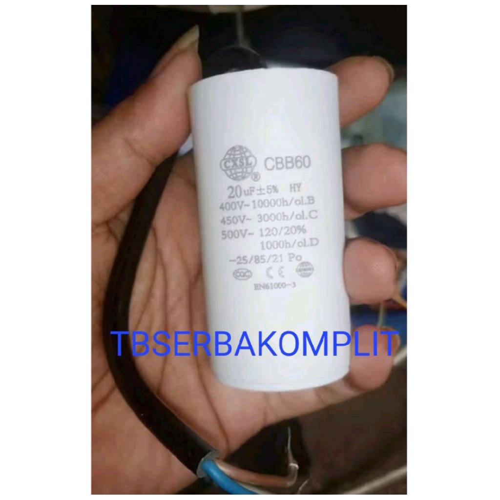 Kapasitor CBB60 400v 450v 500v 6uf 8uf 10uf 12uf 15uf 16uf 18uf 20uf 25uf 30uf 35uf 40uf 45uf 50uf 5