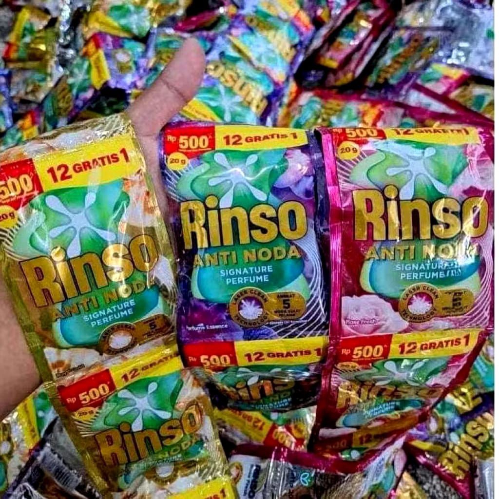 6 Sachet / 1 RENTENG Rinso Cair kemasan 500 Detergent Cair Rinso sachet Rinso renceng