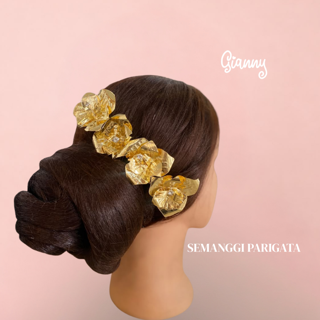 GIANNY - SEMANGGI EMAS PARIGATA / semanggi bali / hiasan bali / sanggul bali