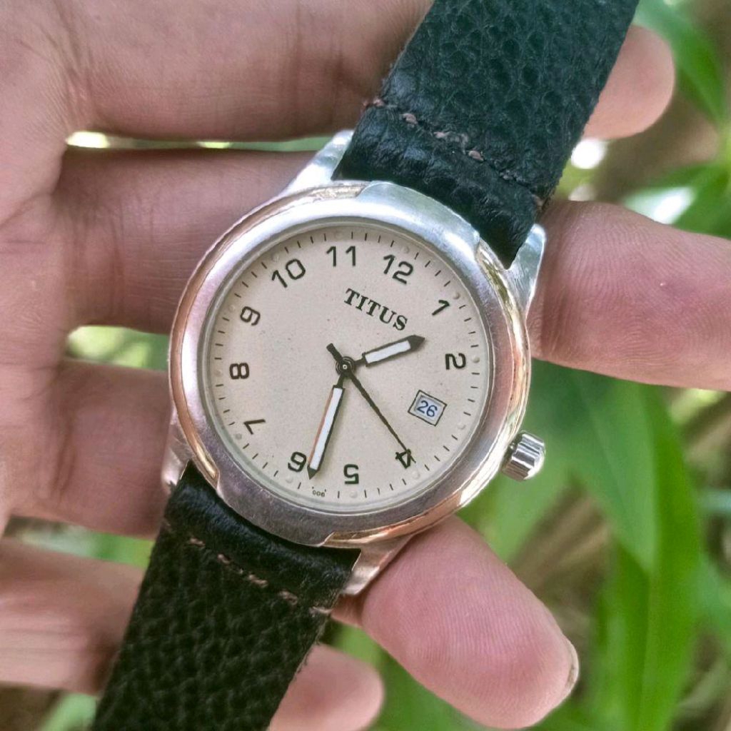 Jam Tangan Pria Titus Quartz Original Vintage