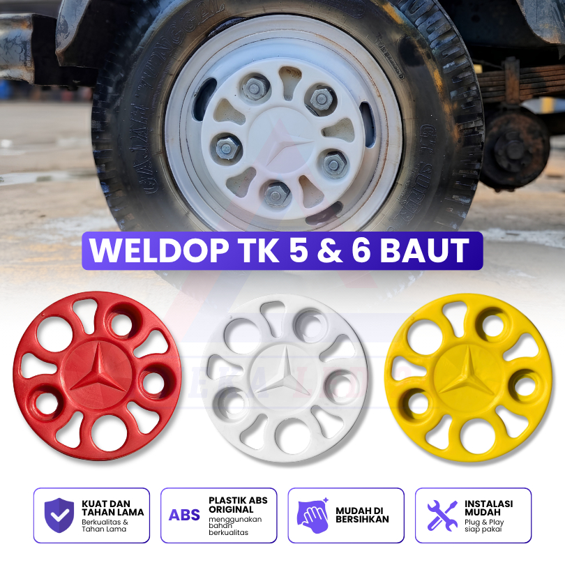 Wheeldop Truk Model Donat Baut 5 dan Baut 6 Plastik Weldop Donat Ring