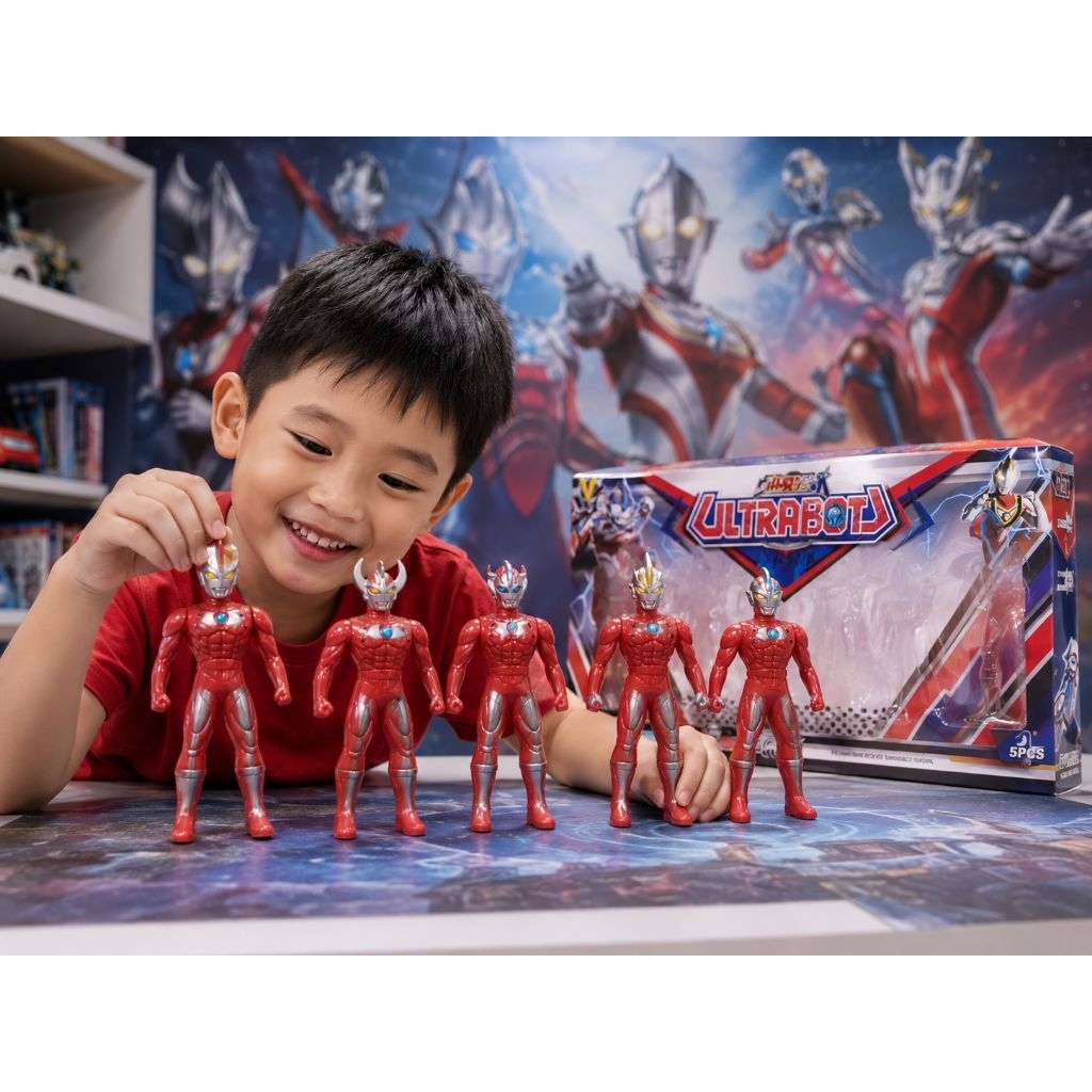 MAINAN SET MINIATUR ULTRAMAN 2 IN 1 ANAK EDUKATIF - MAINAN KADO ANAK