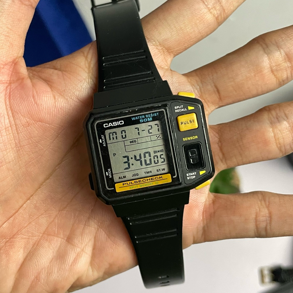 jam casio jp 100w yellow japan rare