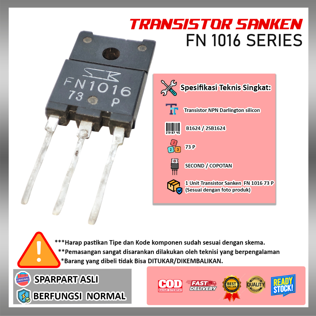 Transistor FN1016 Original Sanken TR Darlington NPN Power Amplifier Audio