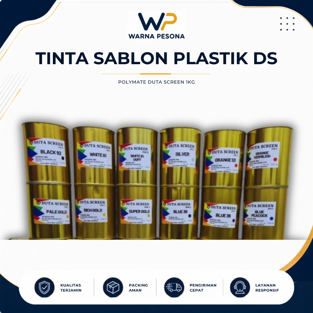 Tinta Sablon Plastik DUTA SCREEN 1 Kg | Warna Bervariasi | Tinta Sablon Cat Plastik