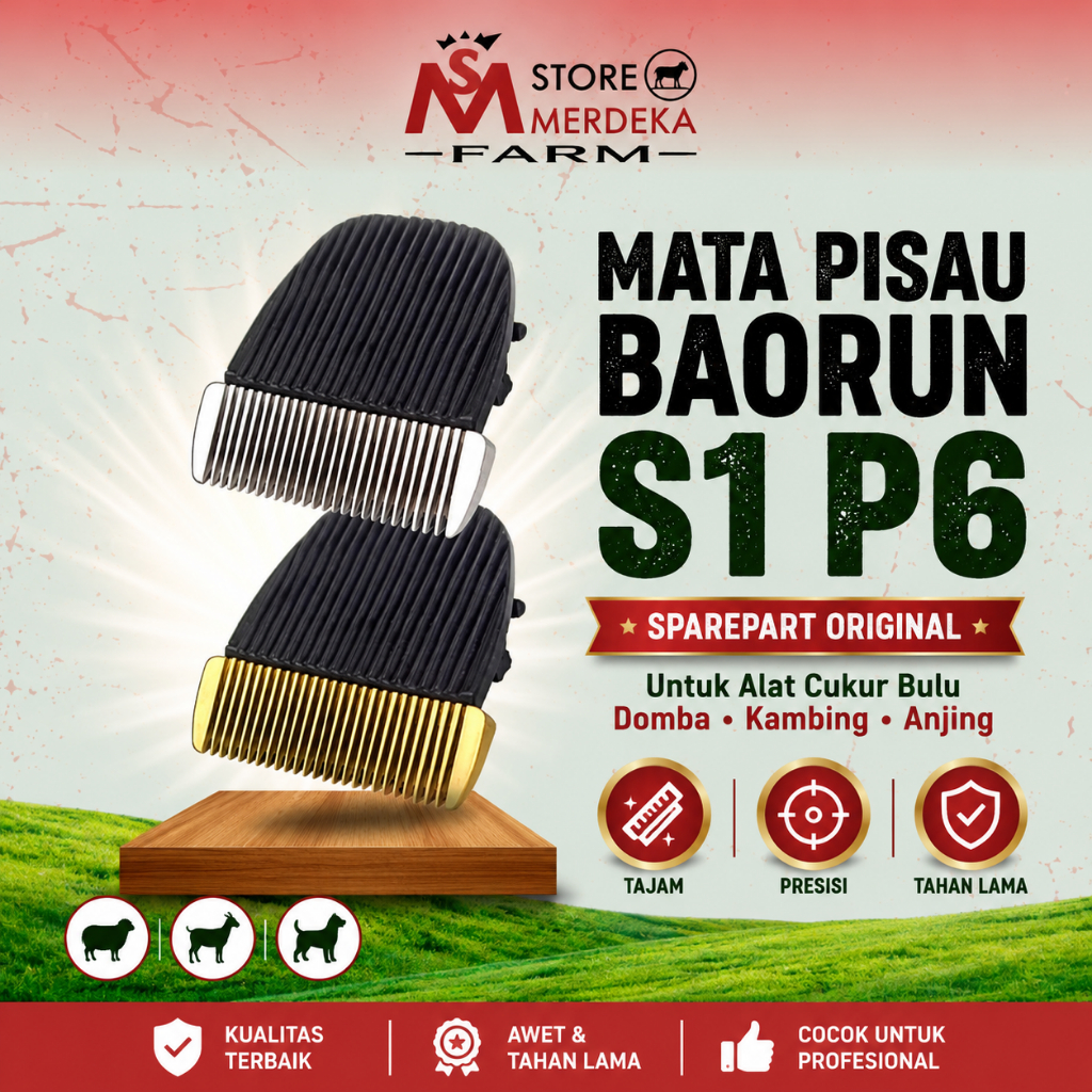Mata Pisau Baorun S1 P6 Sparepart Baorun S1 Alat Cukur Bulu Domba Kambing Anjing