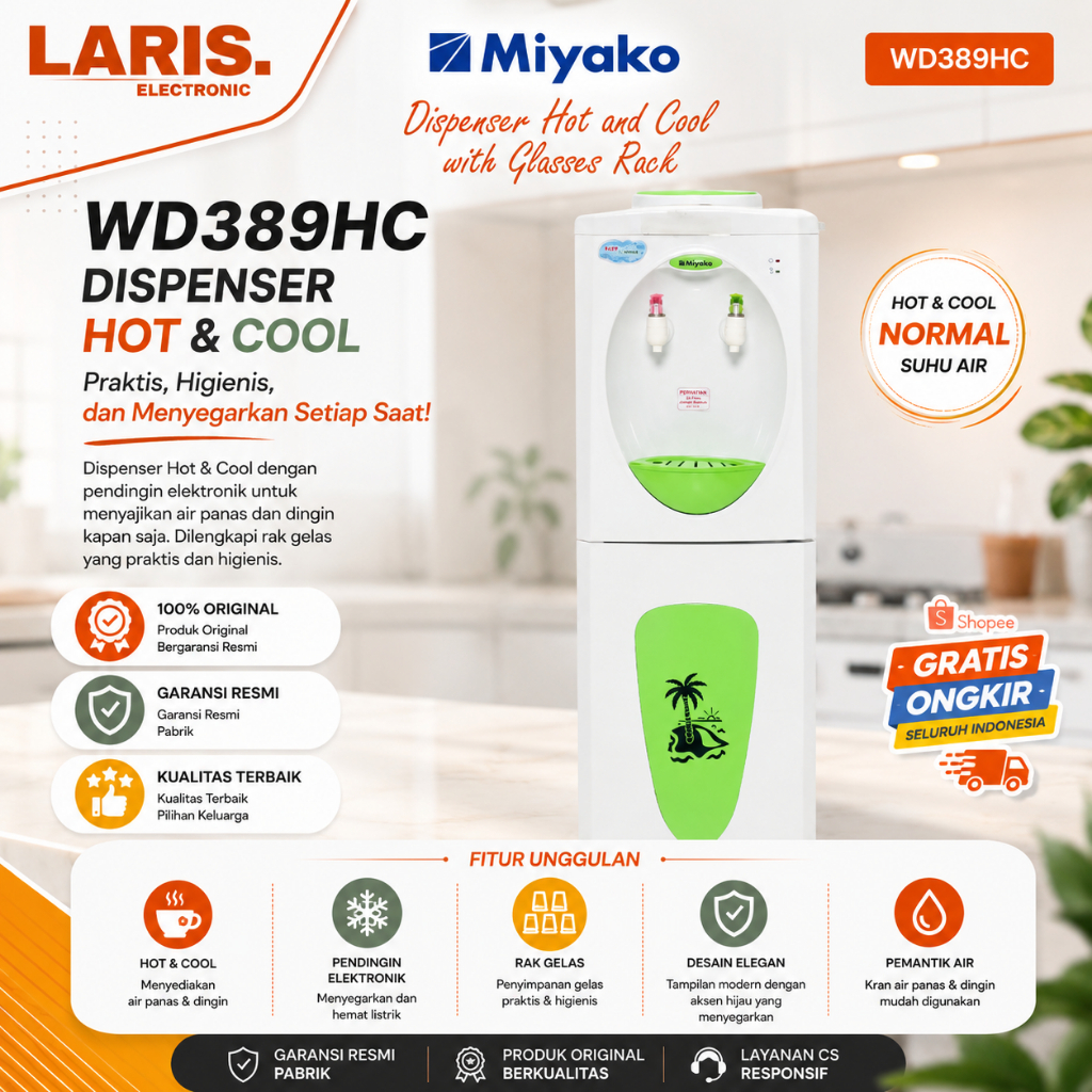 DISPENSER GALON PANAS DAN DINGIN MIYAKO WD389HC/WD-389-HC/WD-389HC/WD 389HC/WD 389 HC/WD-389 HC/WD38