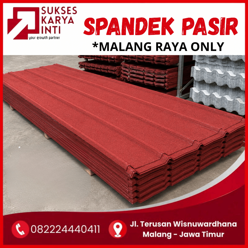 SPANDEK PASIR 0,25 | ATAP GALVALUME BERLAPIS PASIR [BACA DESKRIPSI]