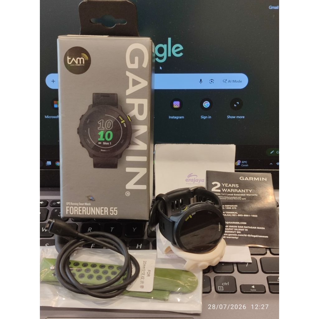 GARMIN FORERUNNER 55 SECOND BLACK SMART WATCH