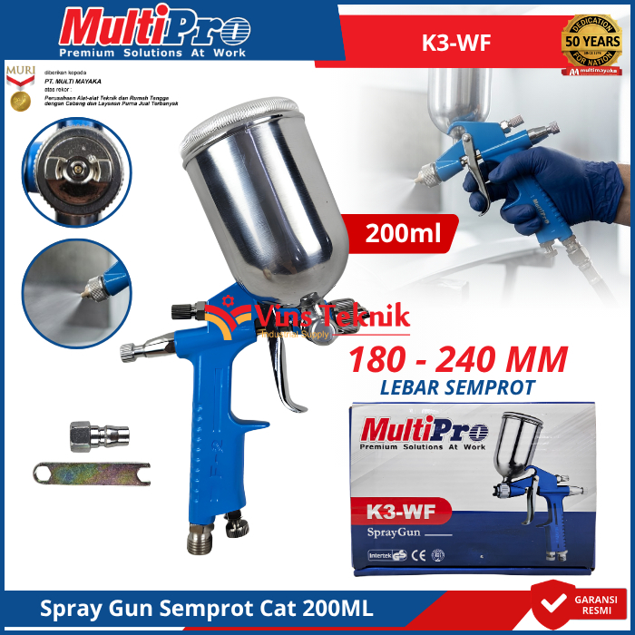 MULTIPRO K3WF Cat Kompresor Spray Gun Semprot 200ML K 3 WF
