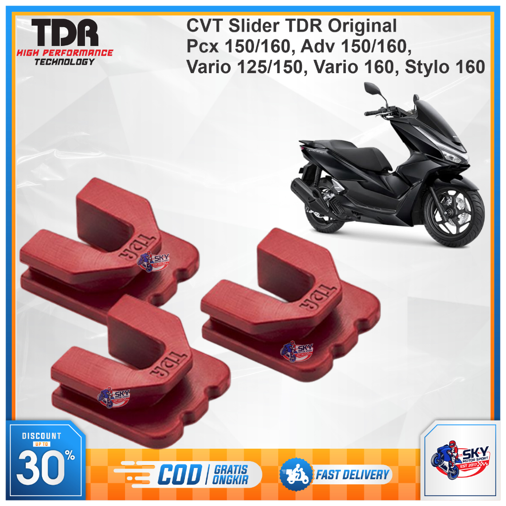 Slider CVT Slide Piece Pully TDR Pcx 150 | Pcx 160 | Adv 150 | Adv 160 | Vario 160 | Stylo 160 | Var