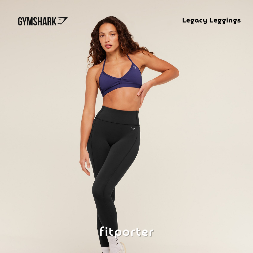 (FITPORTER) Gymshark Women | Legacy Leggings | Color Black | 100% Authentic Gym Athletic Activewear 
