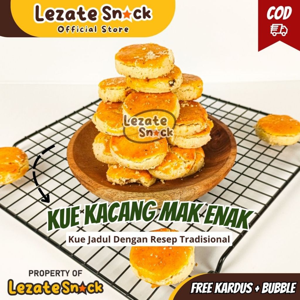Kue Kacang Mak Enak Toples 900GR Roti Kacang Premium Murah Renyah / Roti Kacang / Roti Kering /Kue K