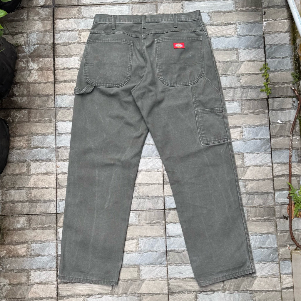 celana panjang dickies carpenter rinsed moss green mh3