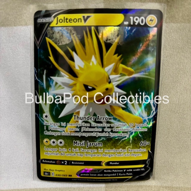 Pokemon TCG Indonesian Jolteon V S6a 030/069 RR Para Eevee Pahlawan