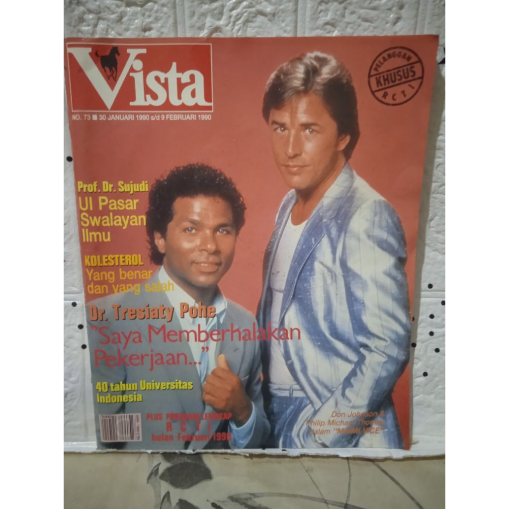 MAJALAH VISTA NO 73 FEBRUARI 1990