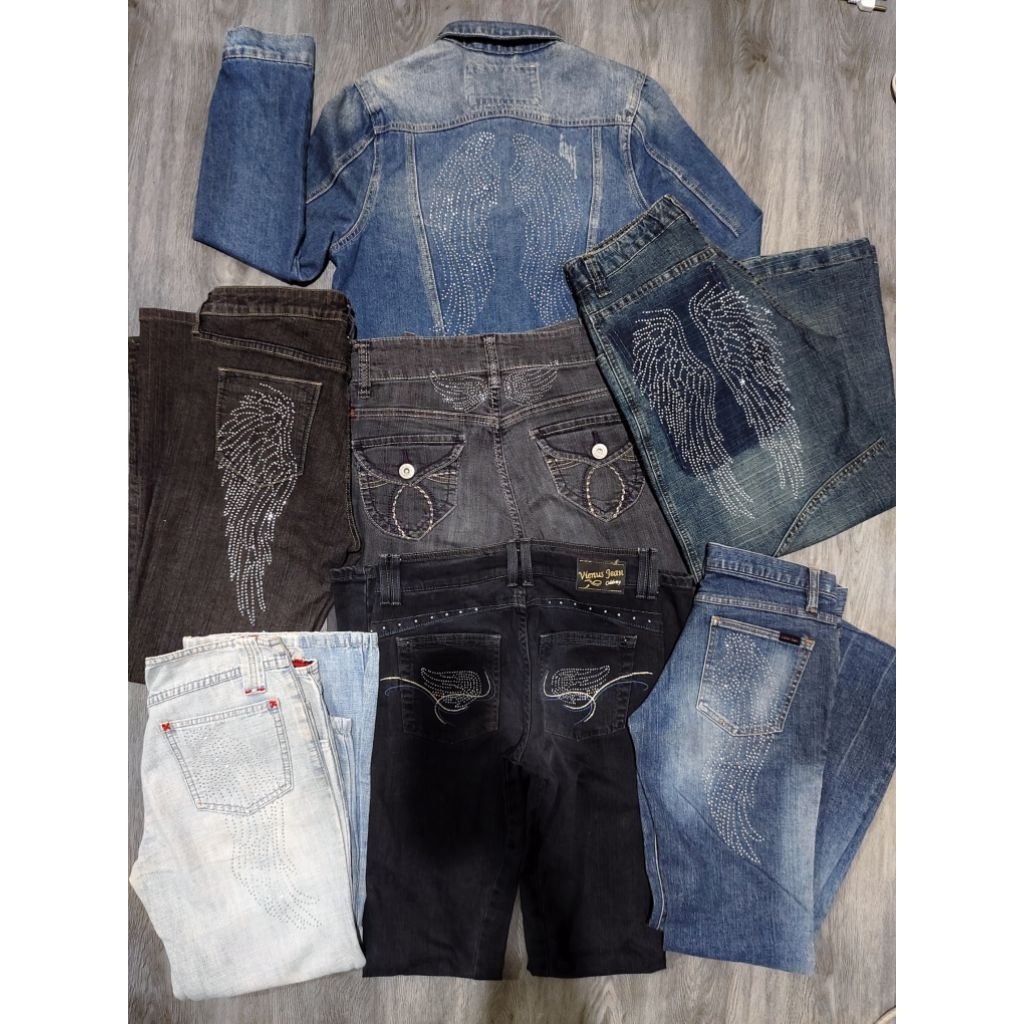 Jeans Low Rise bootcut flare cutbray baggy jorts