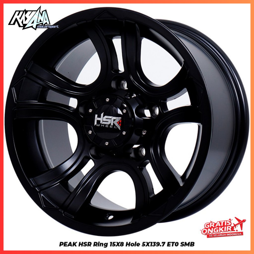 Velg Mobil Offroad HSR PEAK R15 Buat Jimny Katana Taft Escudo Dll Lebar 8 Offroad