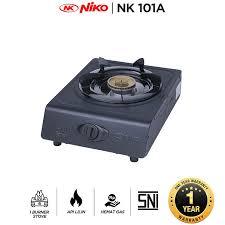 Niko Kompor Gas 1 Tungku NK-101A Teflon Kompor LPG Api Biru Pemantik Otomatis Garansi Resmi