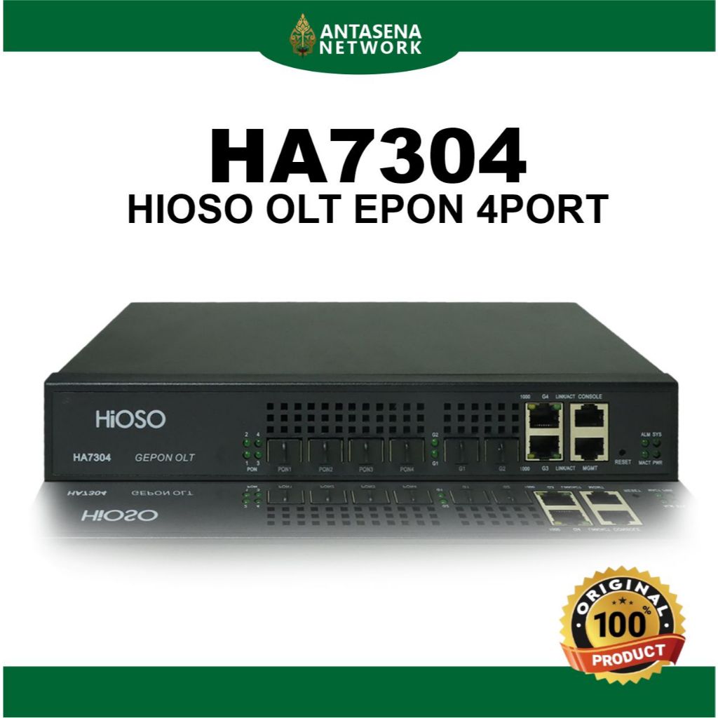GARANSI Hioso OLT 4 Port - OLT HA7304 Hioso 4 Port EPON dengan Kemampuan Hingga 256 ONU